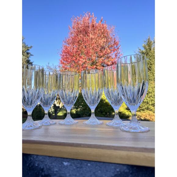 Mikasa Park Lane Clear Crystal Iced Tea Goblets Glasses 7.25" Tall 12 Oz ~ 6 Pc - Picture 10 of 10